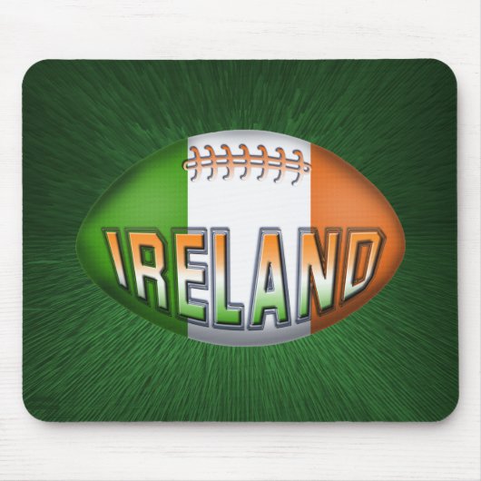 Irland-Rugbyball Mousepad (Vorne)