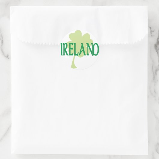 Irland Runder Aufkleber (Tasche)