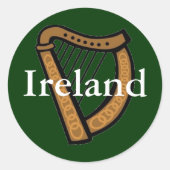 Irland Runder Aufkleber (Vorderseite)