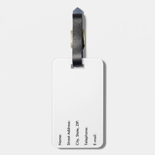 Irland-Schloss-kundengerechter Gepäckanhänger (Rückseite vertikal)