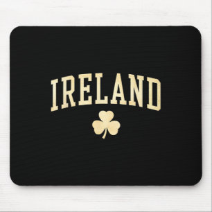 Irland Shamrock Kleeblatt Irisches Glück Grün Vint Mousepad
