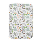 Irland-Skizze-Gekritzel-Muster Badematte (Vorderseite Vertikal)