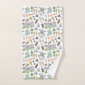 Irland-Skizze-Gekritzel-Muster Badhandtuch Set (Handtuch)