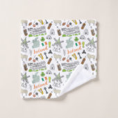 Irland-Skizze-Gekritzel-Muster Badhandtuch Set (Waschlappen)