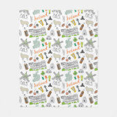 Irland-Skizze-Gekritzel-Muster Fleecedecke (Vorderseite)