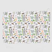 Irland-Skizze-Gekritzel-Muster Golfhandtuch (Horizontal)