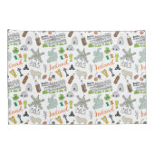 Irland-Skizze-Gekritzel-Muster Kissenbezug (Rückseite-Rechts)