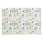 Irland-Skizze-Gekritzel-Muster Kissenbezug (Vorderseite-Rechts)