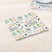 Irland-Skizze-Gekritzel-Muster Rechteckiger Pappuntersetzer (angewinkelt)