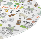 Irland-Skizze-Gekritzel-Muster Schneidebrett (Ecke)