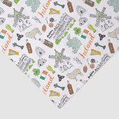 Irland-Skizze-Gekritzel-Muster Seidenpapier (Ausschnitt)