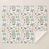 Irland-Skizze-Gekritzel-Muster Sherpadecke (Vorderseite (Horizontal))