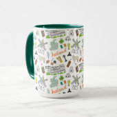 Irland-Skizze-Gekritzel-Muster Tasse (Vorderseite Links)