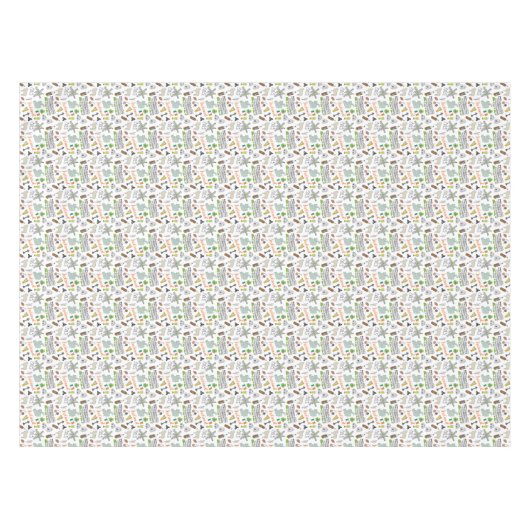 Irland-Skizze-Gekritzel-Muster Tischdecke (Vorderseite (Horizontal))