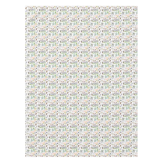 Irland-Skizze-Gekritzel-Muster Tischdecke (Vorderseite)