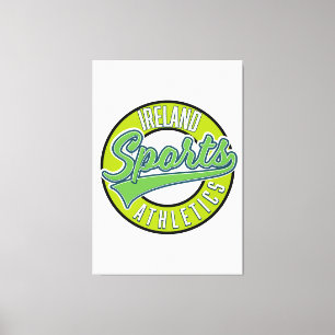 Irland Sportathletic Vintages Logo Leinwanddruck
