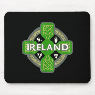 Irland St. Patrick's Tag keltisches Kreuz Grün  Mousepad
