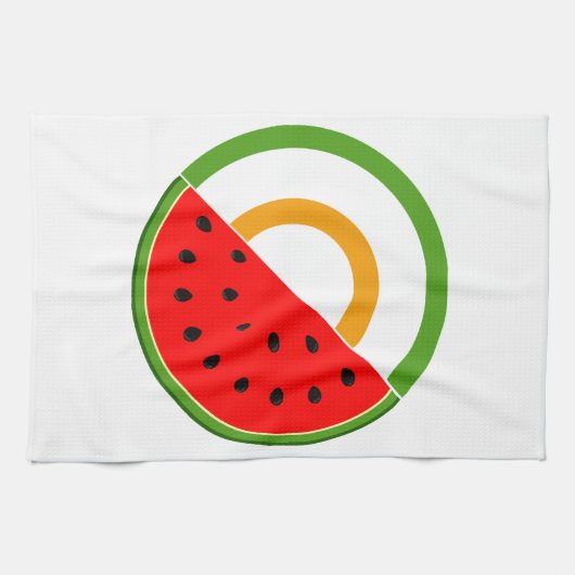IRLAND STEHT MIT PALÄSTINA - Wassermelone Geschirrtuch (Horizontal)