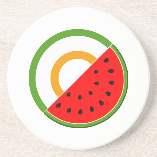 IRLAND STEHT MIT PALÄSTINA - Wassermelone Getränkeuntersetzer (Vorne)
