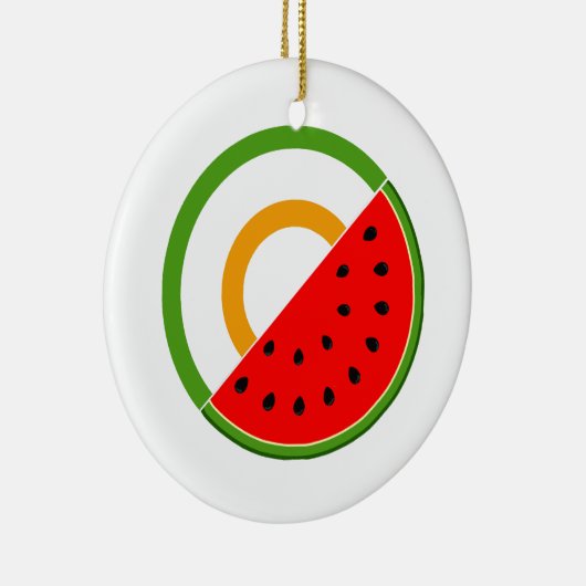IRLAND STEHT MIT PALÄSTINA - Wassermelone Keramik Ornament (Rechts)