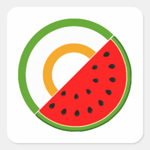 IRLAND STEHT MIT PALÄSTINA - Wassermelone Quadratischer Aufkleber