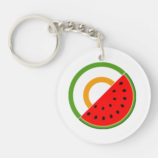 IRLAND STEHT MIT PALÄSTINA - Wassermelone Schlüsselanhänger (Vorderseite)
