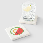 IRLAND STEHT MIT PALÄSTINA - Wassermelone Steinuntersetzer (Seitenansicht)