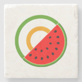 IRLAND STEHT MIT PALÄSTINA - Wassermelone Steinuntersetzer (Vorderseite)