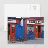 Irland, Strandhill Schaufenster mit Fahrrädern Postkarte (Vorne/Hinten)