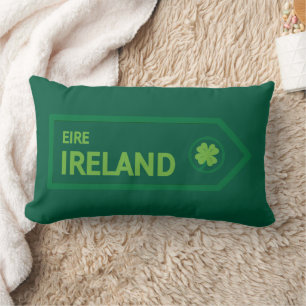 Irland-Straßenschild Lendenkissen