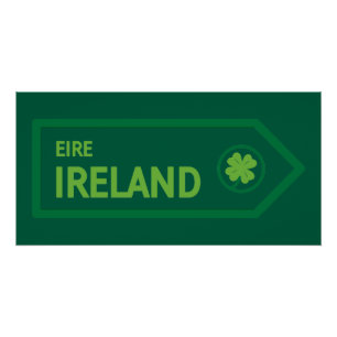 Irland-Straßenschild Poster