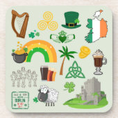 Irland Symbole Getränkeuntersetzer (Vorderseite)