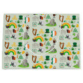 Irland Symbole Große Geschenktüte (Vorderseite)