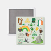 Irland Symbole Magnet (Vorderseite/Rückseite)