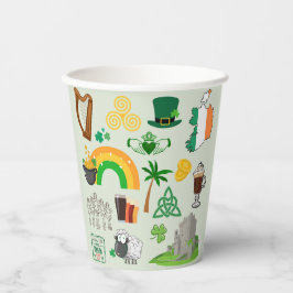 Irland Symbole Pappbecher