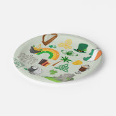 Irland Symbole Pappteller (Schrägansicht)