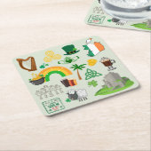 Irland Symbole Rechteckiger Pappuntersetzer (angewinkelt)