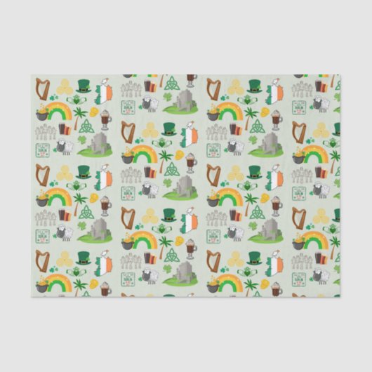 Irland Symbole Seidenpapier (Vorderseite)