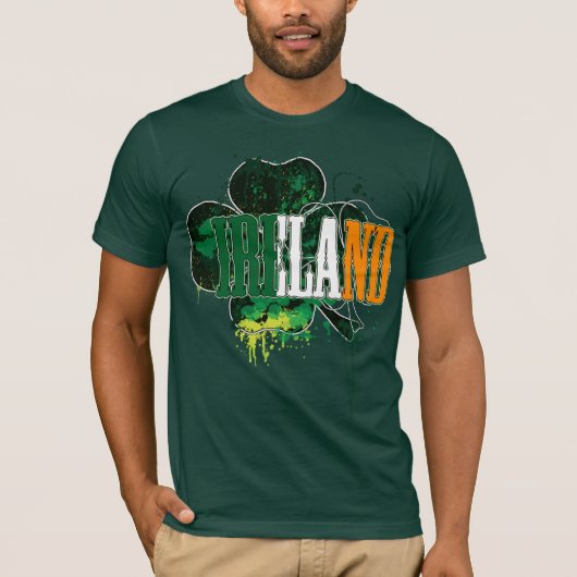 Irland-T-Shirt (gemalter Klee) T-Shirt (Vorderseite)