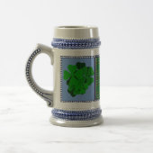 Irland Tartan, Kleeblatt, 4 Blatt Klee Bierglas (Links)