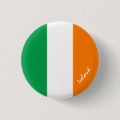 Irland-Taste, patriotische irische Flagge Button (Vorderseite)
