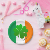 Irland Teller, Kleeblatt, Party unter irischer Fla Pappteller (Party)