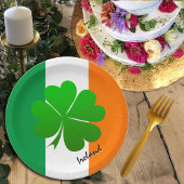 Irland Teller, Kleeblatt, Party unter irischer Fla Pappteller