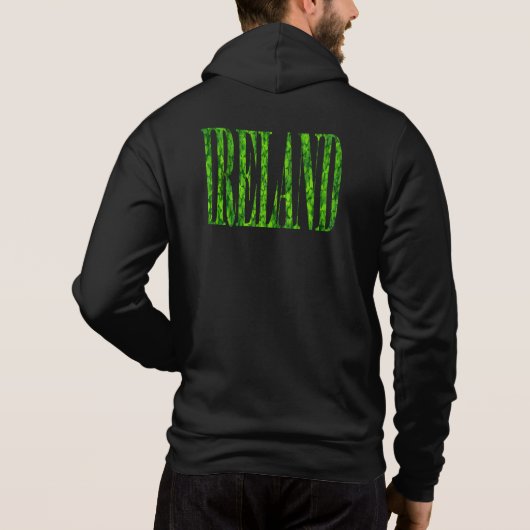 Irland Text Irish Kleeblatt Clovers St. Patrick Hoodie (Rückseite)