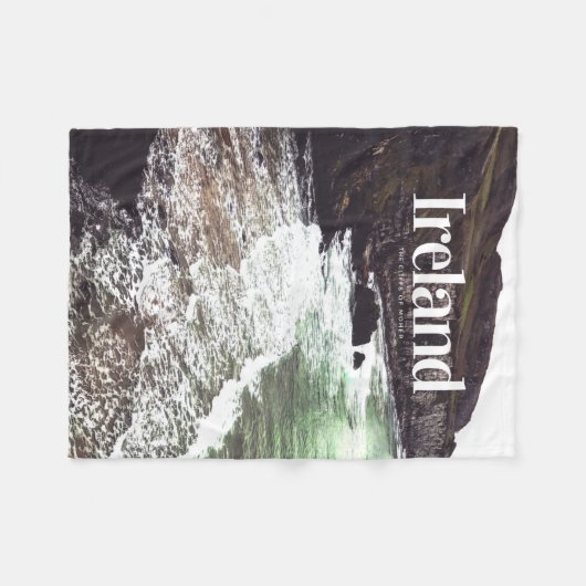 Irland The Cliffs of Moher - Green Moher Cliff Fleecedecke (Vorderseite (Horizontal))