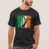 Irland Trad Music Harp Irish Flag Harpist Irland T-Shirt (Vorderseite)