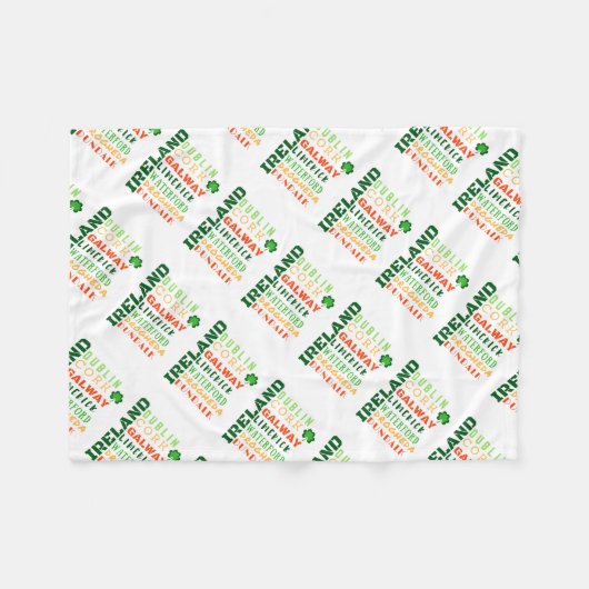 IRLAND U-BAHN FLEECEDECKE (Vorderseite (Horizontal))