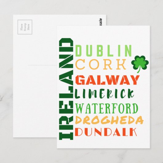 IRLAND U-BAHN POSTKARTE (Vorne/Hinten)