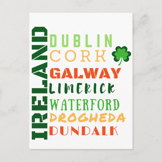 IRLAND U-BAHN POSTKARTE (Vorderseite)