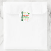 IRLAND U-BAHN RUNDER AUFKLEBER (Tasche)